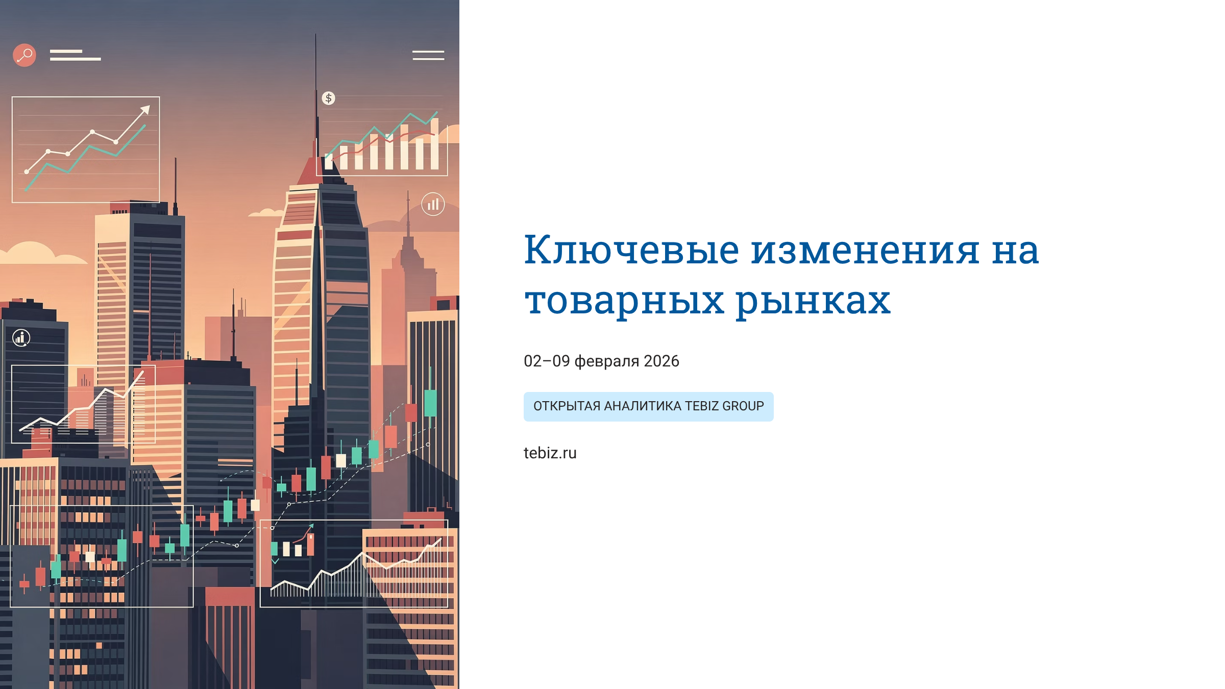 Ключевые изменения на товарных рынках. 02 – 09 февраля 2026
