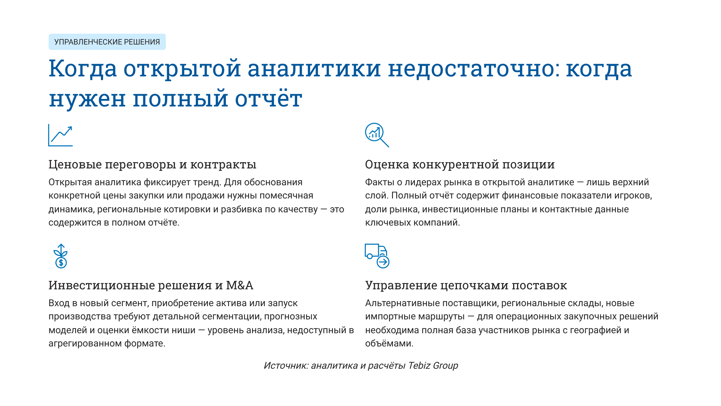 Ключевые тенденции товарных рынков
