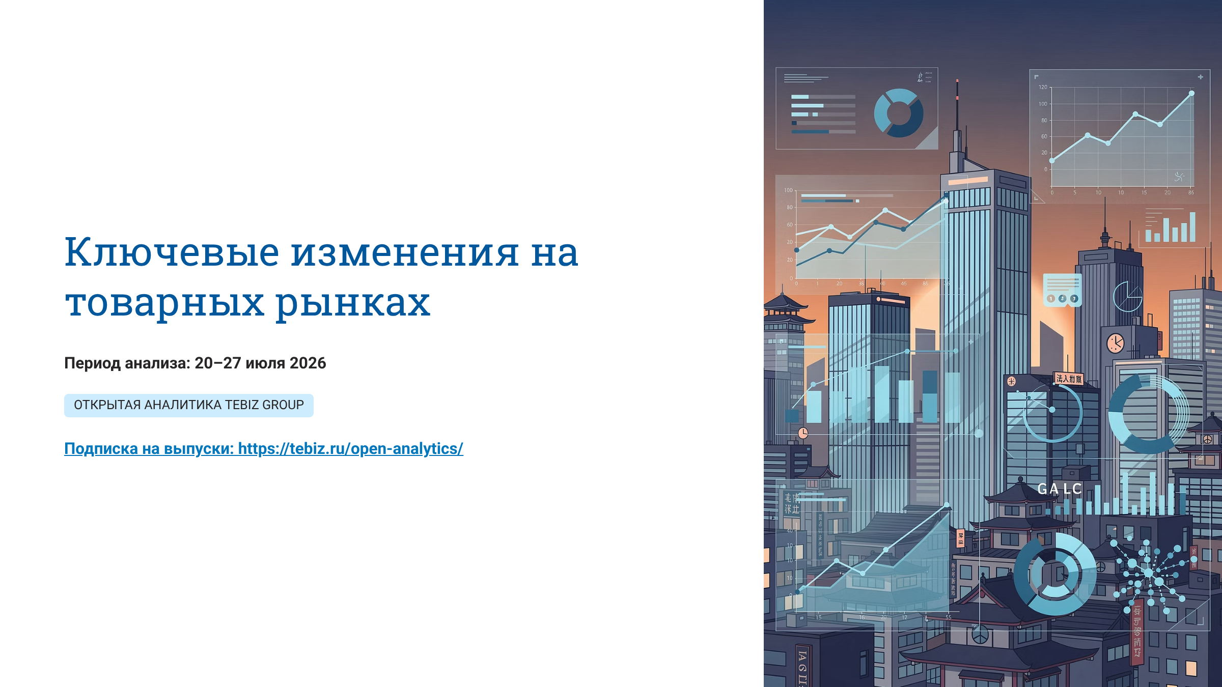 Ключевые изменения на товарных рынках.  20– 27 июля 2026