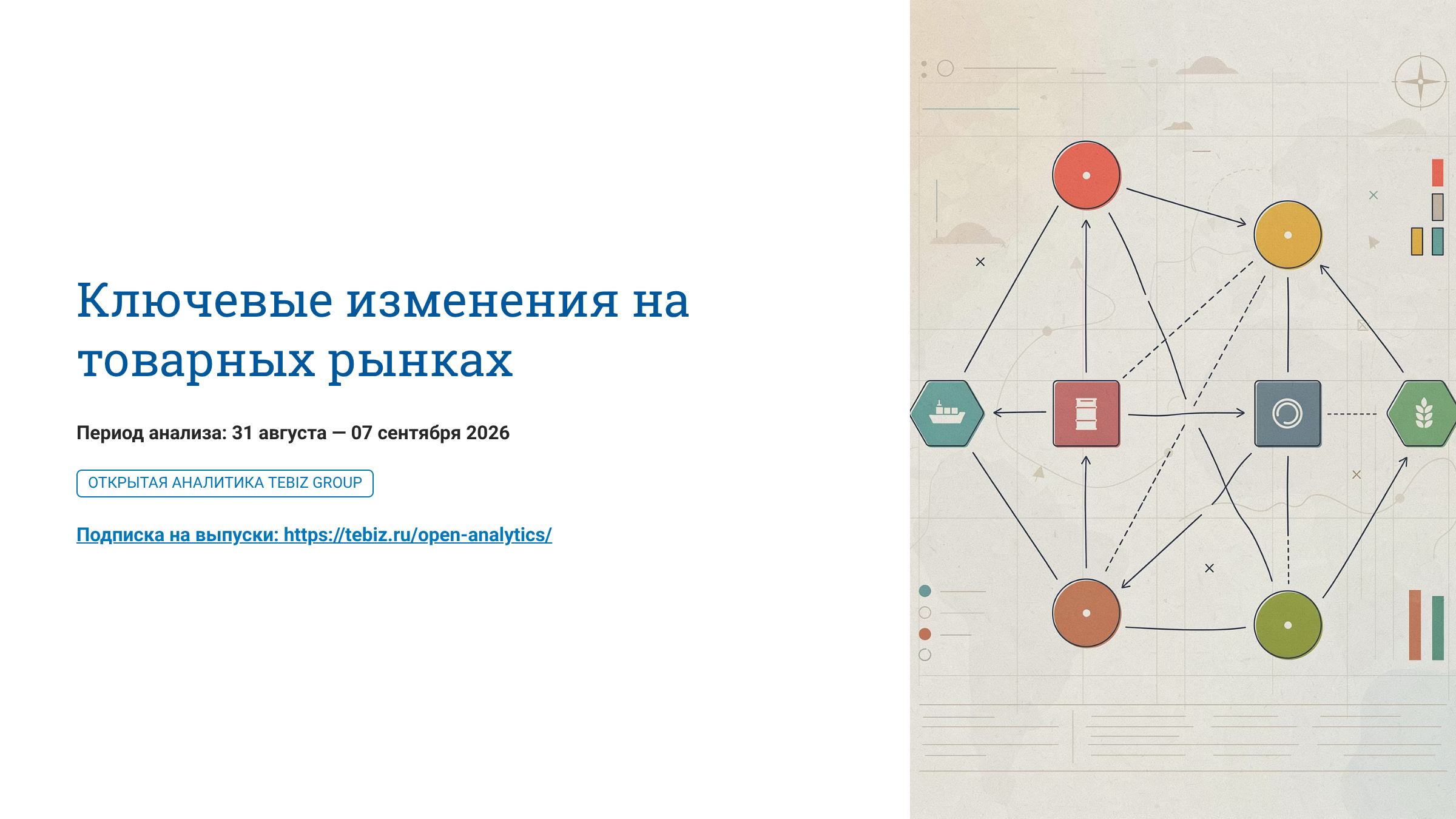Ключевые изменения на товарных рынках.  31 августа– 07 сентября 2026